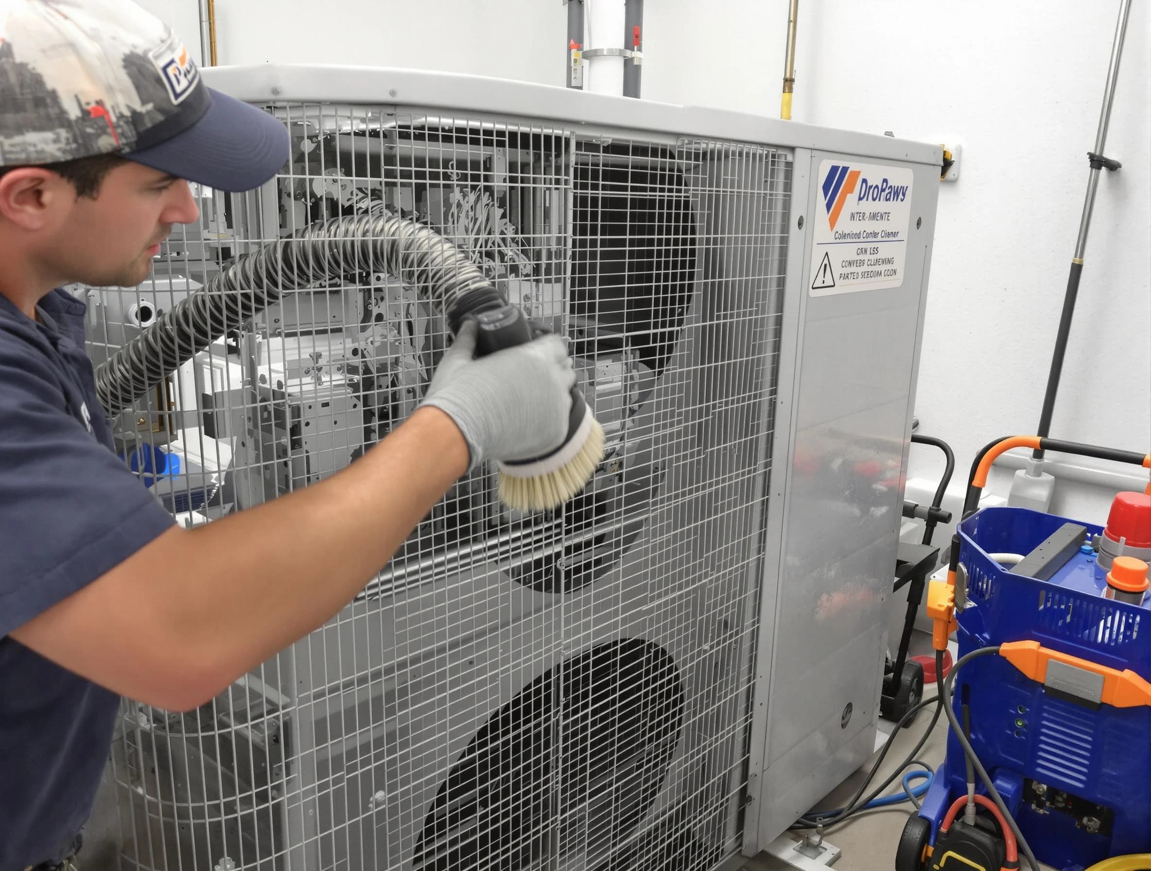 Oklahoma City Air Duct Cleaning specialist performing precision AC coil cleaning for improved system performance in Oklahoma City