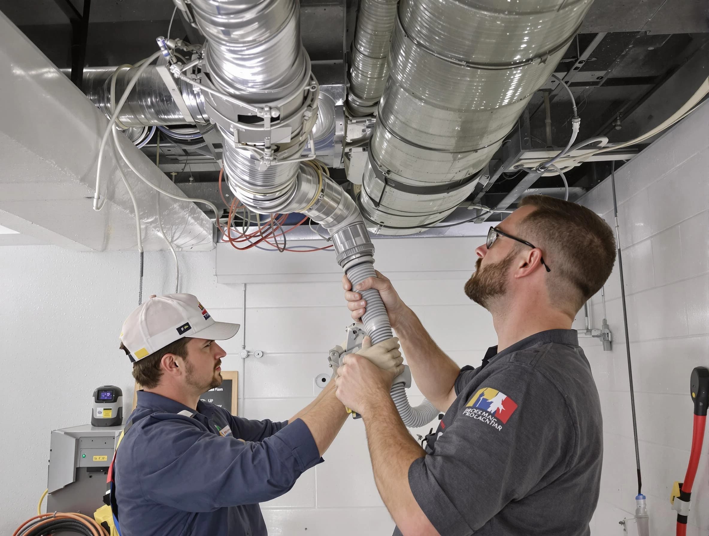 Oklahoma City Air Duct Cleaning technician performing thorough AC duct cleaning in Oklahoma City