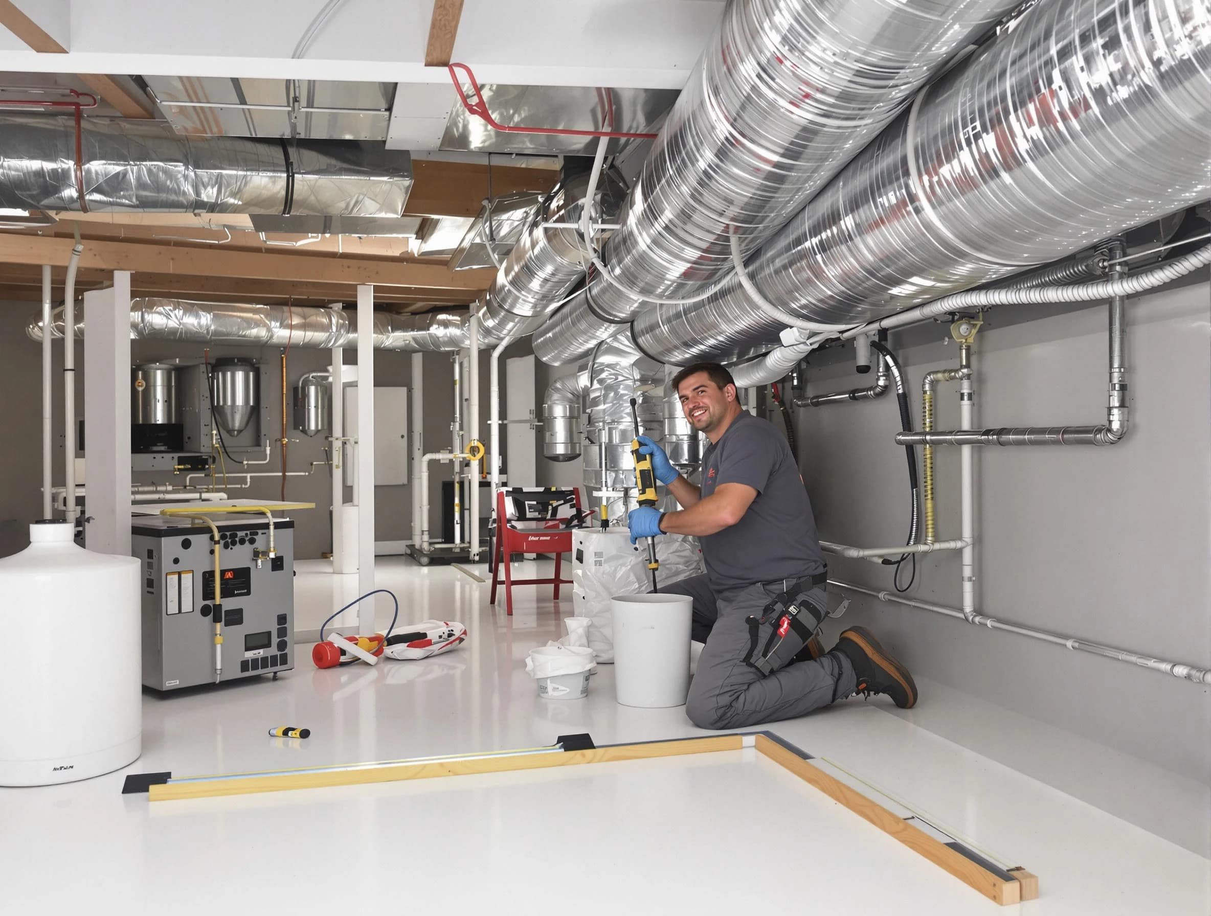 Professional duct sealing service by Oklahoma City Air Duct Cleaning in Oklahoma City