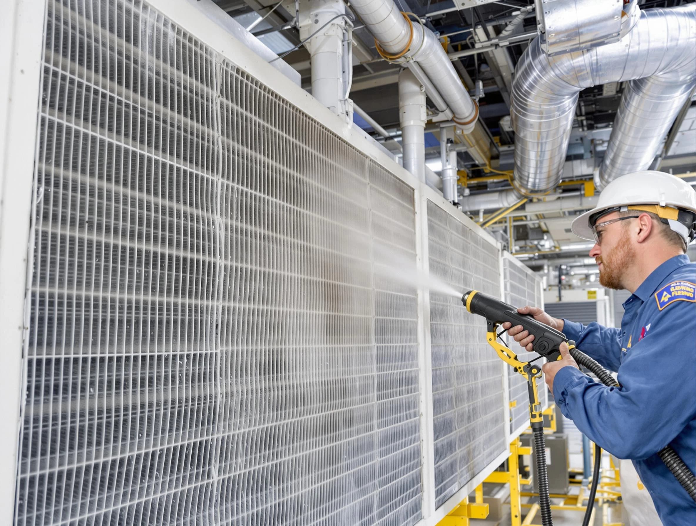 Professional commercial coil cleaning by Oklahoma City Air Duct Cleaning in Oklahoma City