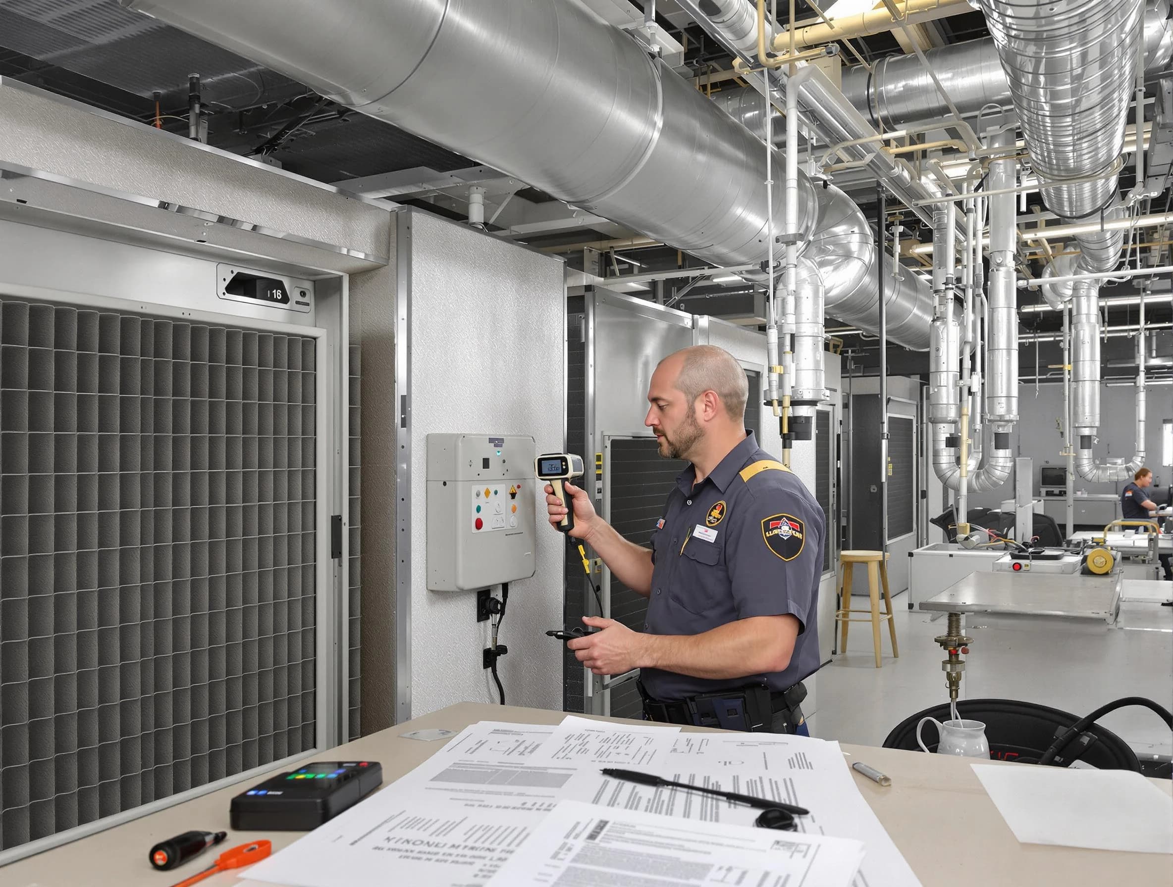 Professional filter system inspection by Oklahoma City Air Duct Cleaning in Oklahoma City