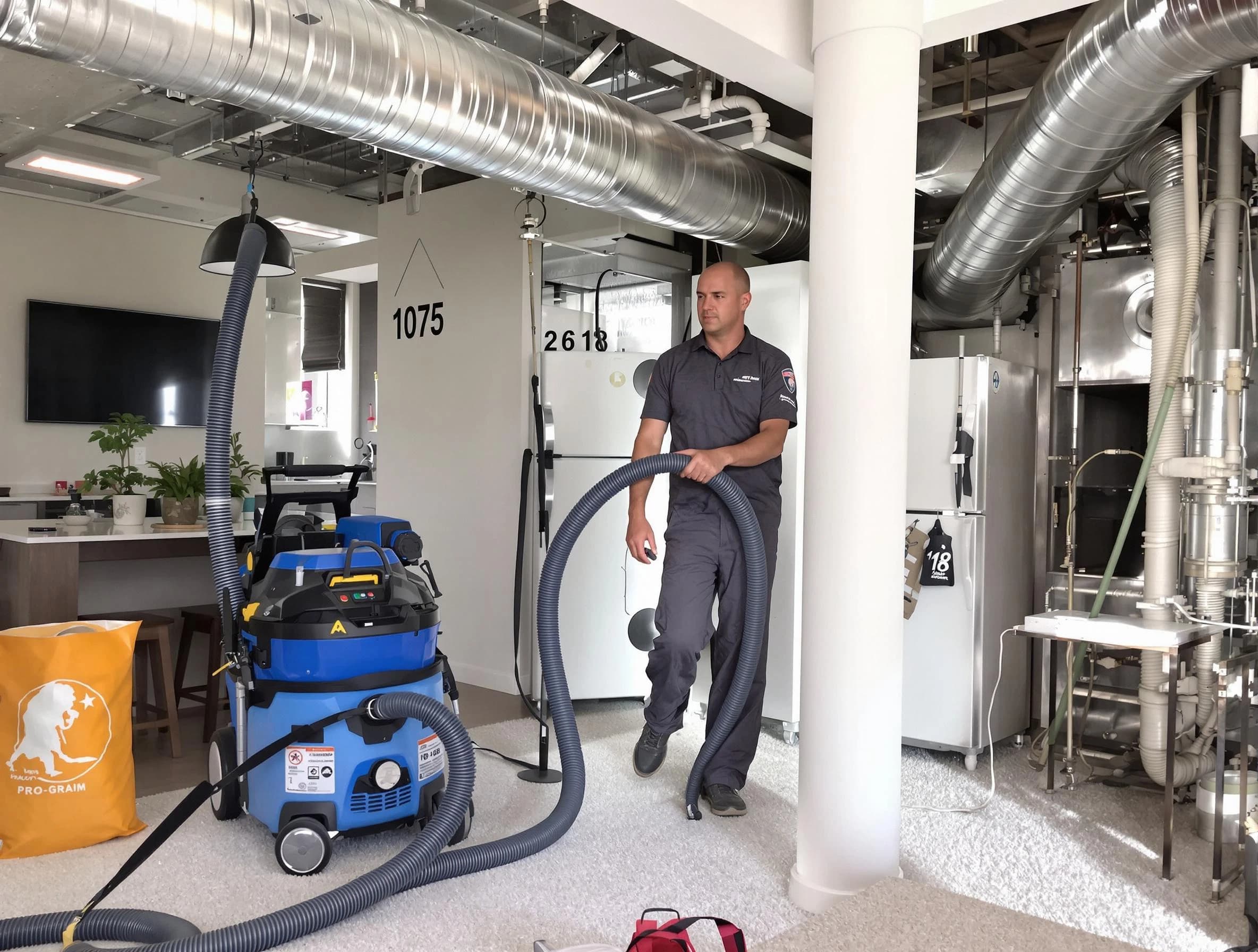 Oklahoma City Air Duct Cleaning expert performing detailed indoor duct cleaning for improved air quality in Oklahoma City