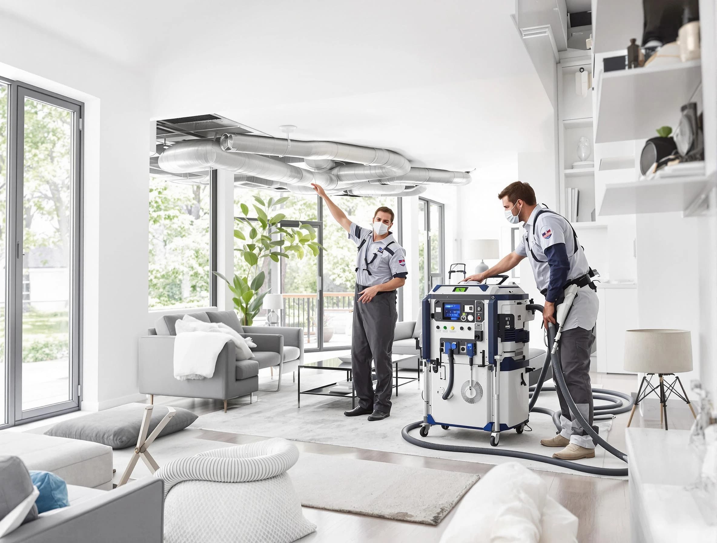 Oklahoma City Air Duct Cleaning professional conducting pure air duct cleaning with state-of-the-art equipment in Oklahoma City