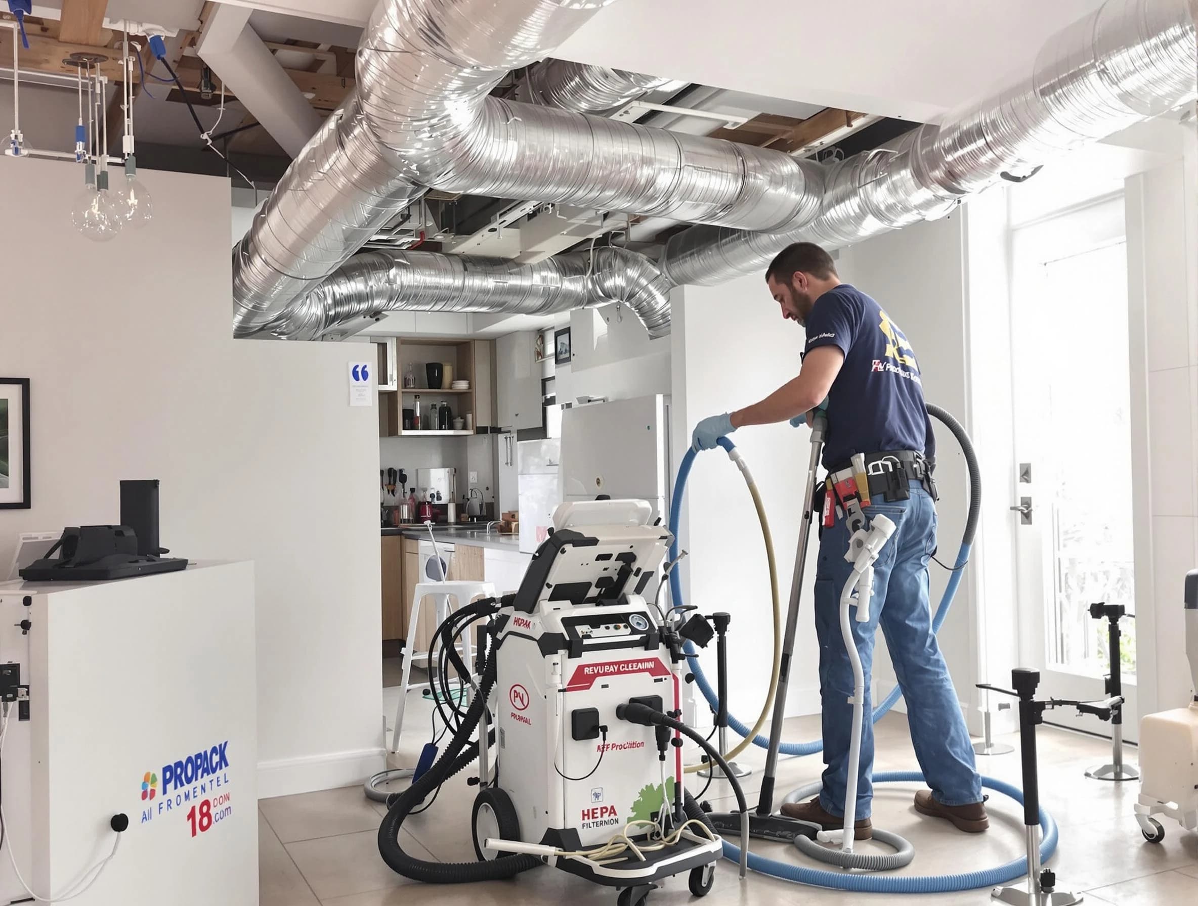 Oklahoma City Air Duct Cleaning technician performing advanced pure duct cleaning with specialized equipment in Oklahoma City